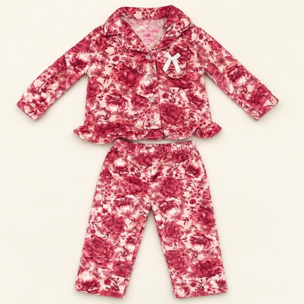 Betsey Johnson Soft Floral Pajama Set – 12 Months